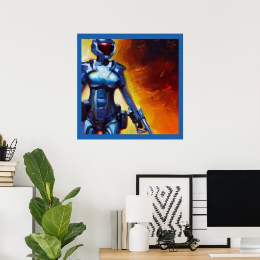 SF - Militaire held 1 Poster (Thuiskantoor)