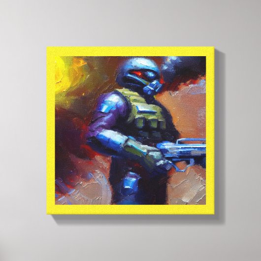 SF - Militaire Held 4 Canvas Afdruk (Voorkant)