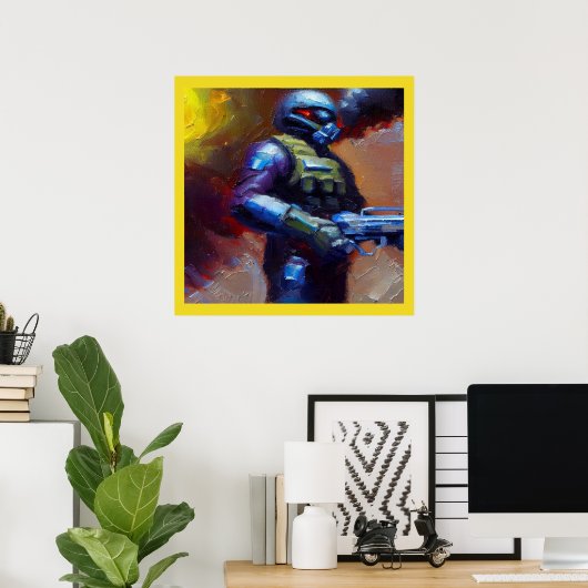 SF - Militaire Held 4 Poster (Thuiskantoor)