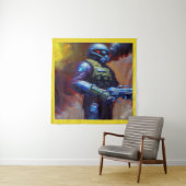 SF - Militaire Held 4 Wandkleed (In situ)