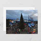 SF Pier 39 Kerstmis #1 Briefkaart (Voorkant / Achterkant)