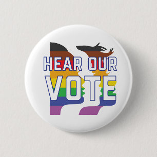 SF - Pride voor vrouwenmars - Hoor onze stem Ronde Button 5,7 Cm