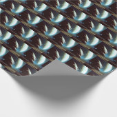 SF Ruimteschip in een baan om de Aarde 1 Cadeaupapier (Hoek)