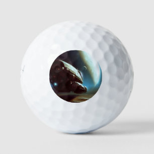 SF Ruimteschip in een baan om de aarde (1) Golfballen