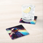 SF Space Hero 1 Vierkante Kartonnen Onderzetter (Insitu)