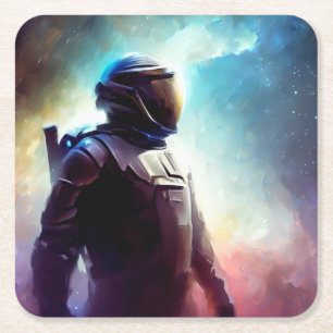 SF Space Hero 3 Vierkante Kartonnen Onderzetter