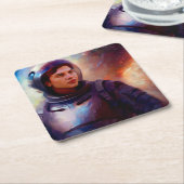 SF Space Hero 4 Vierkante Kartonnen Onderzetter (Schuin)