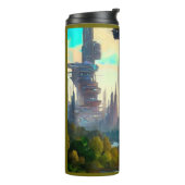 SF - Stad op bosplaneet 1 Thermosbeker (Gedraaid links)