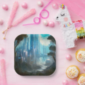 SF - Stad op bosplaneet 2 Papieren Bordje (Feest)