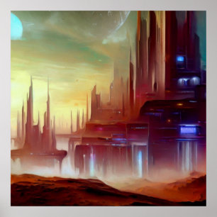SF Stad Op Een Vreemde Planeet 1 Poster