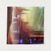 SF Stad Op Een Vreemde Planeet 1 Wandkleed (Voorkant (horizontaal))