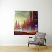 SF Stad Op Een Vreemde Planeet 1 Wandkleed (In situ)