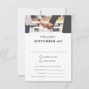 Sfeer Foto Reageren met Maaltijdkeuze RSVP Kaartje