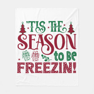 Sfeer om te bevriezen Grappige Winter Sneeuwman Fleece Deken