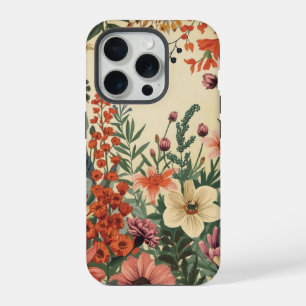 Sfeervol antiek wilde bloem chic iPhone 15 pro hoesje