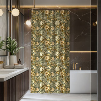 Sfeervol Elegante Gordijn Goud Salie Groen Stijl