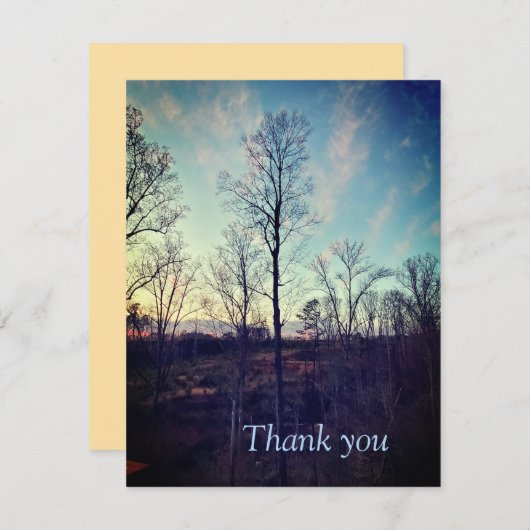 Sfeervolle bedankkaart (Voorkant / Achterkant)