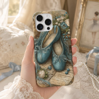Sfeervolle Blauwe Ballerina's en Rozen iPhone 16 Pro Max Hoesje