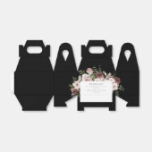 Sfeervolle Stof Roze Bloemige Bruidsdouche Bedankdoosjes (Uitgevouwen)