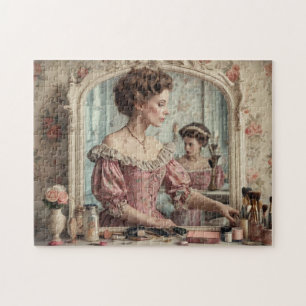 Sfeervolle Vintage Victoriaanse Vrouw Legpuzzel