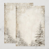 Sfeervolle Winterboom Uitnodiging Sjabloon | Vinta (Voorkant / Achterkant)