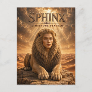 Sfinx Kalksteenplateau Donkere Cinema Briefkaart