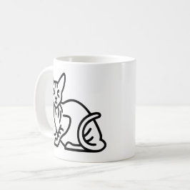 Sfinx kat schets koffiemok