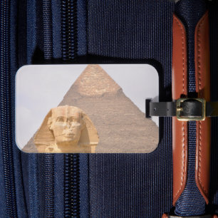 Sfinx piramides Oude Egypte Khufu Pharoah Bagagelabel