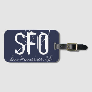 SFO San Francisco Blue Bagagelabel