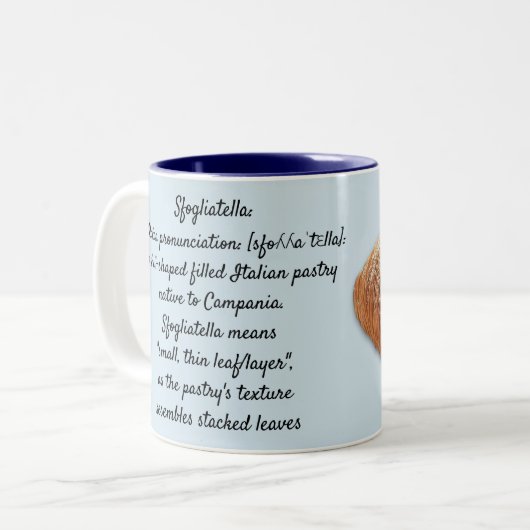 Sfogliatella napoletana - Mok met twee toontonen (Voorkant links)