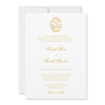 SG Monogram of GS Monogram Wedding Invitaties