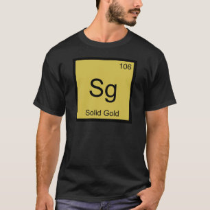 Sg - Vast goud chemie element symbool T-Shirt