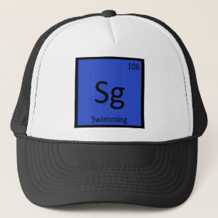 Sg - Zwemmen Sporten Chemie Periodiek Systeem Trucker Pet