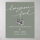 SGE Honeymoon Fund Wedding Sign Poster (Voorkant)
