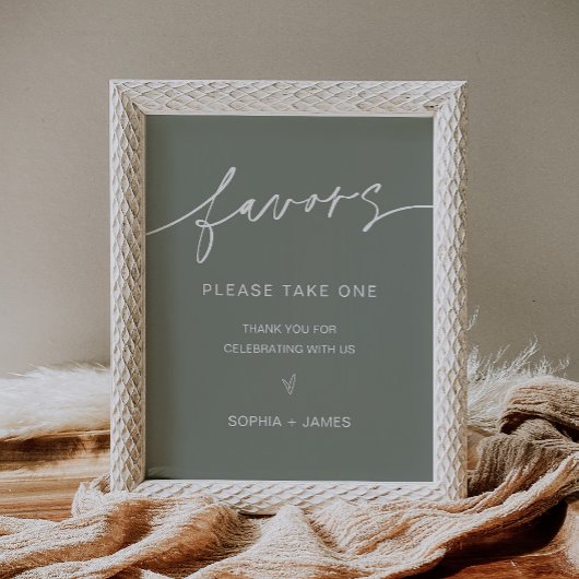 SGE Wedding Favors Sign Poster