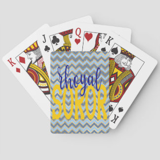SGRho Geïnspireerd Rhoyal Blue en Gold Rhoyal Soro Pokerkaarten