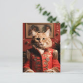 Sgt Pepper Cat Briefkaart (Staand voorkant)