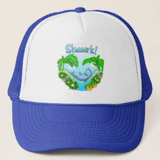 Shaaark dans un casquette de camionneur d'hamac