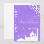 Shab-e-Barat-Wenskaart Feestdagenkaart (Voorkant / Achterkant)