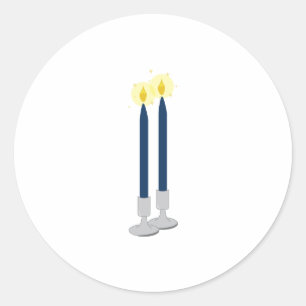 Shabbat Candle Ronde Sticker