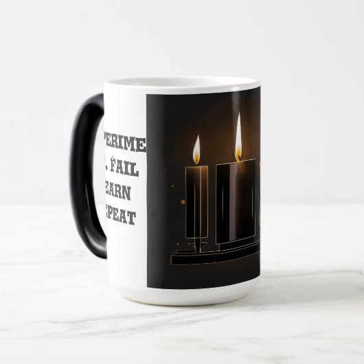 Shabbat Candles Icon-Illuminating Strength Magische Mok (Voorkant links)