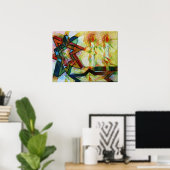 Shabbat Candles Poster (Thuiskantoor)