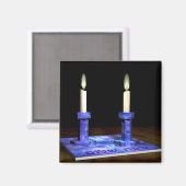 Shabbat Candlesticks Magneet (Voorkant / Achterkant)