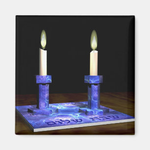 Shabbat Candlesticks Magneet