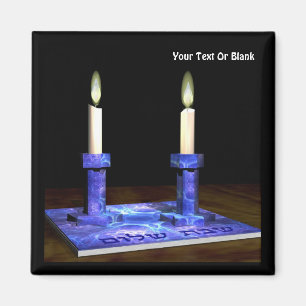 Shabbat Candlesticks Magneet