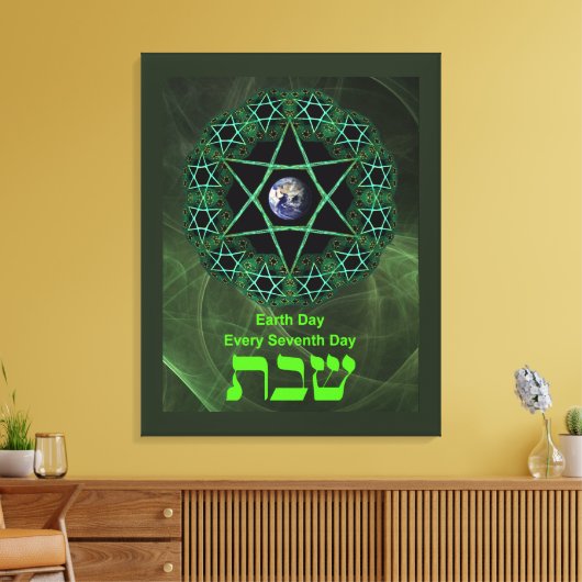 Shabbat - Earth Day Canvas Afdruk (Insitu (Woonkamer))