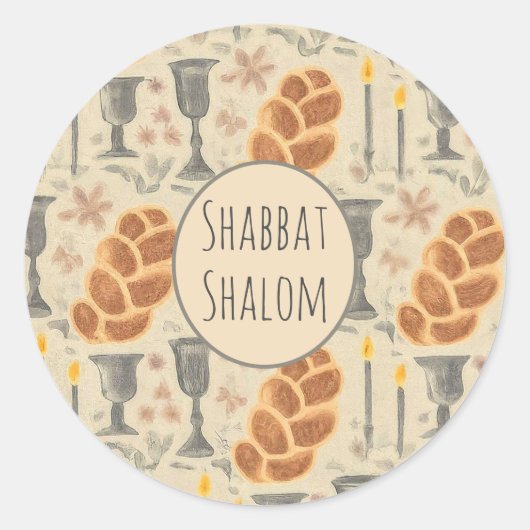 Shabbat Pattern Sticker (Voorkant)