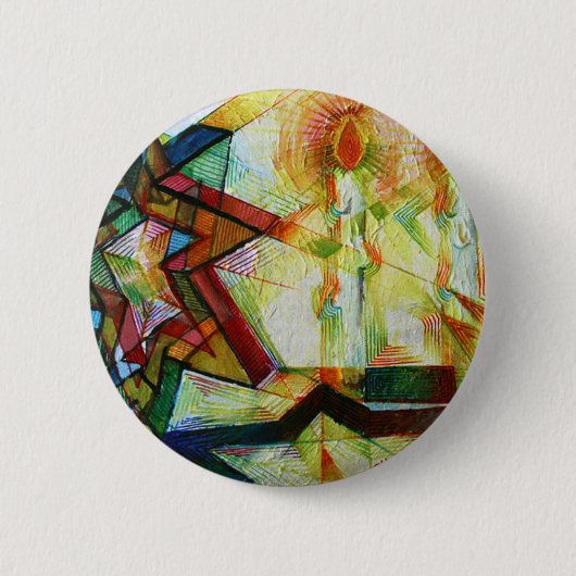 Shabbat Ronde Button 5,7 Cm (Voorkant)