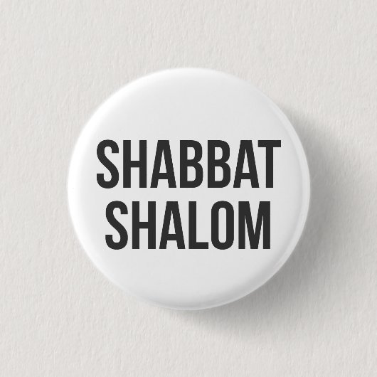 Shabbat Shalom Button (Voorkant)