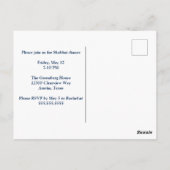 Shabbat Shalom Dîner Juif Invitation (Dos)